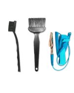 Kit com Pincel Antiestático HK-218 Hikari + Escova Antiestática HK-212 + Pulseira Antiestática ESD Hikari HK-102
